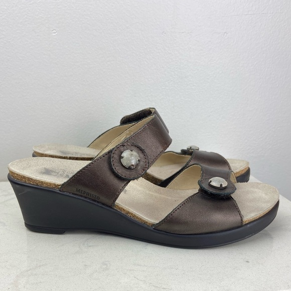 MEPHISTO COMFORTABLE WOMENS WEDGE SANDALS - Picture 1 of 13
